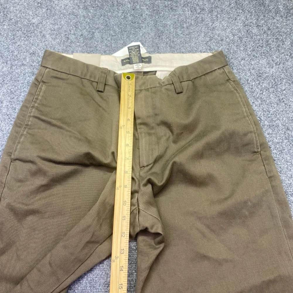 Banana Republic Gavin Flat Front Chino Pants Mens Sz 32 Brown Straight Leg NWT
